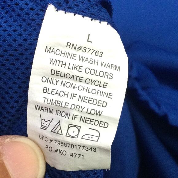 Grand Slam Men's 1/4 Zip Mock Neck Pullover Long Sleeve Golf Jacket Blue L - Picture 8 of 11